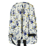 Loungefly Disneys Donald Duck Print Backpack, White, Standard