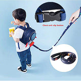 JiePai Rocket Toddler Backpack with Harness Leash 3D Cartoon Snack Nursery Backpack for Kids Boys Girls 1-3 Years Old (Rocket-Blue)