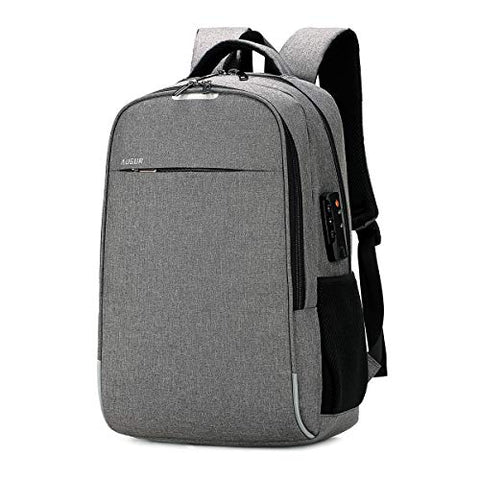 AUGUR Business Laptop Backpack, Anti Theft Slim Travel Computer Backpack with USB Charging Port,