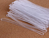 Mini Skater 6 Inch Premium Clear Plastic Travel Luggage Name Tag Loop Straps/Loops for Luggage Bag ID Tag,50Pcs