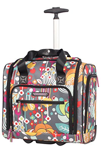 Lily Bloom Under The Seat Design Pattern Carry On Bag With Wheels (15In, Bliss)