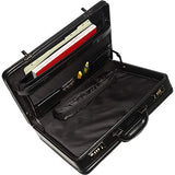 Kenneth Cole Reaction Manhattan Leather Single Compartment Expandable 17" Laptop Attaché, Black