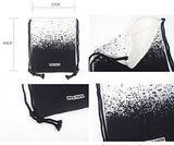 Samgoo Unisex Drawstring Backpack Bag Lightweight Sackpack Gym Sack Sport Bags With Pu Inside