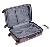 Travelcross Chicago Luggage 3 Piece Lightweight Spinner Set (Purple)