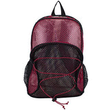 Eastsport Mesh Bungee Backpack, Red, One Size