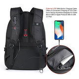 Cross Gear TSA Laptop Backpack with USB Charging Port and Combination Lock- Fits Most 17.3 Inch