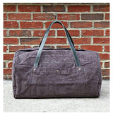 CB Station Modern Round Travel Duffel Bag, Corduroy (Gray)