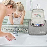 Lermende Toiletry Bag Large Cosmetic Makeup Travel Accessories Portable Hanging Organizer for Men & Women(Gray)