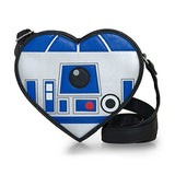 Loungefly Star Wars R2-D2 Heart Shaped Die Cut Crossbody Bag Purse STTB0108