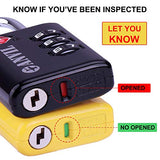 TSA Approved Luggage Locks, Durable Travel Lock with Inspection Indicator and 3 Digit Re-Settable