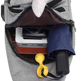 Male Leisure Sling Chest Pack Crossbody Bags for Men Messenger Canvas USB Charging Leather Handbag Shoulder Bags