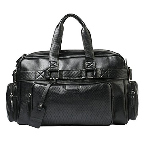 Berchirly Mens Messenger Laptop Bag Business Travel Duffel Weekender Bag Black