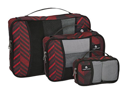 Eagle Creek Pack-it Original Cube Set-3pc St (XS, S, M), TRIBAL IRREGULARITY RED