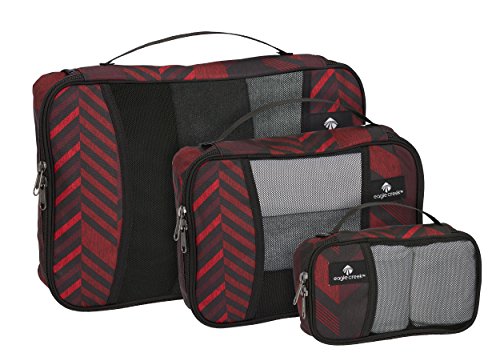 Eagle Creek Pack-it Original Cube Set-3pc St (XS, S, M), TRIBAL IRREGULARITY RED