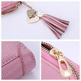 BOBILIKE Genuine Leather Credit Card Holder Case Zip Around Wallet Purse for Women, 40 Card Slots