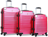 Dejuno Impact Hardside 3-Piece Spinner Luggage Set, Pink
