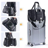 Arxus Travel Lightweight Waterproof Foldable Storage Carry Luggage Duffle Tote Bag (Black)