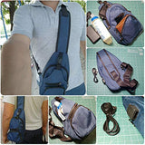 Male Leisure Sling Chest Pack Crossbody Bags for Men Messenger Canvas USB Charging Leather Handbag Shoulder Bags