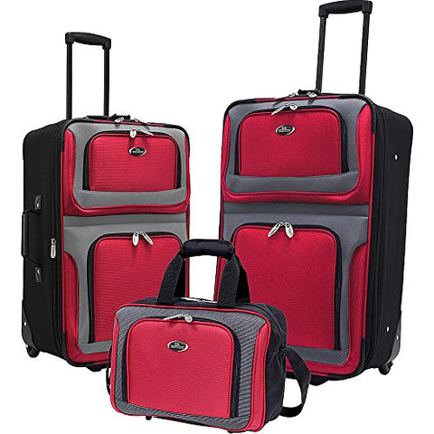 U.S. Traveler New Yorker 3 Piece, Red