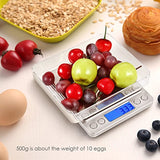 [New Version] AMIR Digital Kitchen Scale, 500g/ 0.01g Mini Pocket Jewelry Scale, Cooking Food