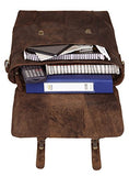 Cuero 15" Men's Auth Real Leather Messenger Laptop Briefcase Satchel Men and Women