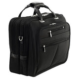 Mcklein USA 76535 Ohare, 15.6" Nylon Checkpoint Friendly Wheeled Laptop Briefcase, 18"x9.25"x14.5", Black