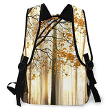 Casual Backpack，Autumn Picture Of A Lonely Tre,Adult College Shoulder Travel Bag