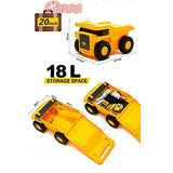 PUQU Monster Truck Design Kids Travel Suitcase Toddler Luggage With Wheels (Yellow)