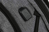 Travel Laptop Backpack - Anti Theft Water Resistance School Bookbag with USB Charging Port(Grey)