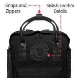 Fjallraven - Kanken No.2 Black Mini Backpack for Work, Black