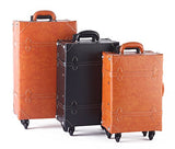 MOIERG Trolley Luggage Vintage suitcase with TSA Lock[81-55039-10] (S, Black)