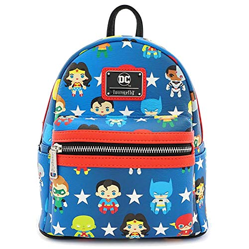 Loungefly DC Comics Chibi Characters Faux Mini Backpack - DCCBK0017