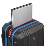 Olympia Apache Ii 21" Carry-On Spinner, Black+Blue