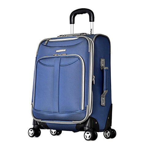 Olympia Tuscany 21" Expandable Carry-on Spinner, Blue