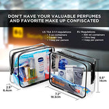 TSA Approved Toiletry Bag - Organized Explorers Clear Travel Toiletry Bag 2 pack - for Carry On