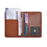 Zlyc Vintage Vegetable Tanned Leather Travel Passport Holder Case Cover Wallet (Brown)