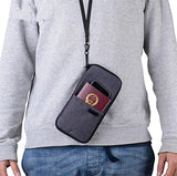 Big Mango RFID Blocking Neck Travel Wallet Family Passport Wallet Holder Travel Organizer Clutch