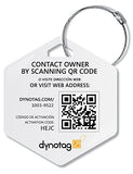 Dynotag Web/Gps Enabled Qr Smart Deluxe Steel Luggage Tag & Braided Steel Loop - Hexagon