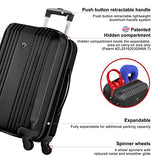 Olympia Apache Ii 21" Carry-On Spinner, Black+Black