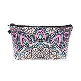 LJY 6 Pieces Makeup Toiletry Pouch Travel Cosmetic Bag with Zipper, Mandala Flowers Patterns, 6 Styles