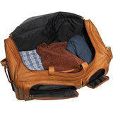 David King Leather 22" Rolling Duffle In Black