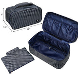 RoryTory 3pc Travel Packing Organizer Set For Shoe Bag - Cosmetic Toiletry - Bra Underwear Lingerie