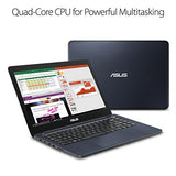 Asus L402Wa-Eh21 Thin And Light 14” Hd Laptop; Amd E2-6110 Quad Core 1.5Ghz Processor,Amd Radeon R2