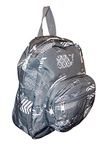 11-Inch Mini Backpack Purse, Zipper Front Pockets Teen Child (Gray Whale)