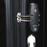 AMKA Expandable 3-Piece Hardside Spinner Luggage Set with TSA Lock-Black