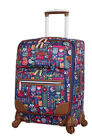 Lily Bloom Luggage Carry On Expandable Design Pattern Suitcase For Woman With Spinner Wheels (20in, Geo Critter)