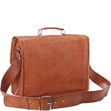 Sharo Leather Bags Leather Messenger And Brief Bag (Brown)