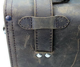 Vagabond Traveler 17" Macbook Pro Bag - 18" Full Leather Briefcase Backpack - Lb06.Db