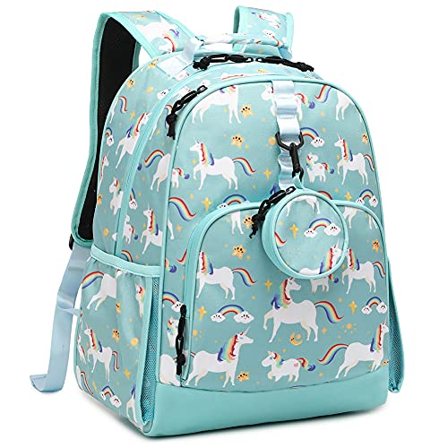 Choco Mocha Unicorn Backpack for Girls Elementary Backpack 15 inch  Kindergarten Backpack for Girls Pegasus Bookbag 6-8 Primary Kids School  Backpacks