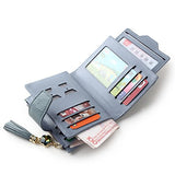 BOBILIKE Genuine Leather Bifold Wallet Small Coin Purse Card Holder ID Window Wallets for